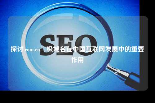 探讨.com.cn二级域名在中国互联网发展中的重要作用