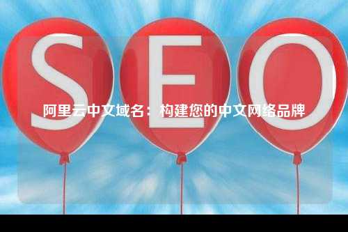 阿里云中文域名：构建您的中文网络品牌